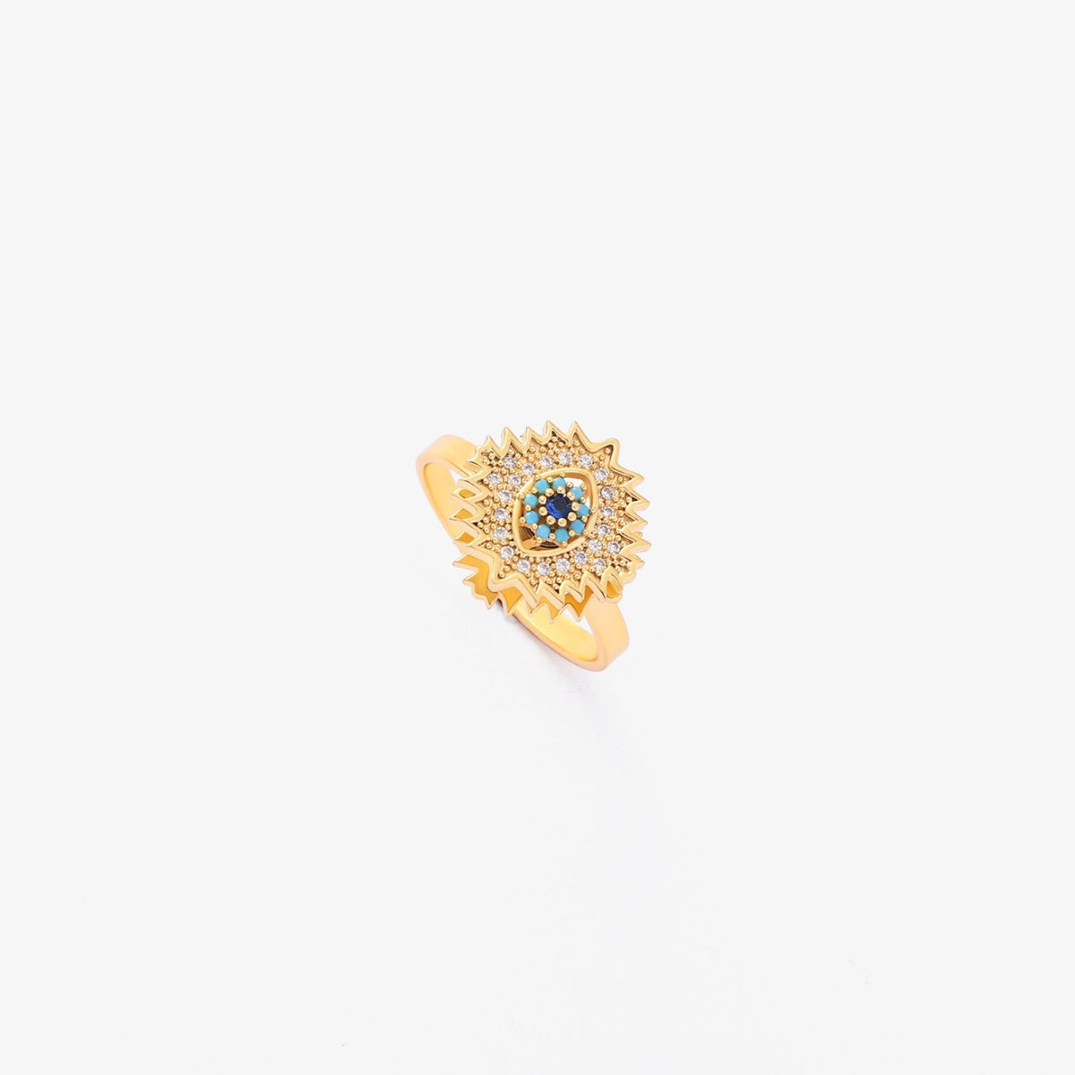 Saphir Sunburst Bague Tournante | Or