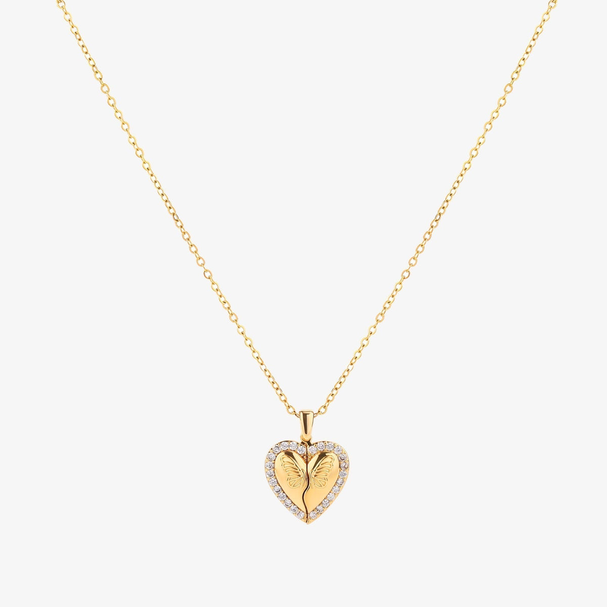 Papillon Cœur Collier | Or