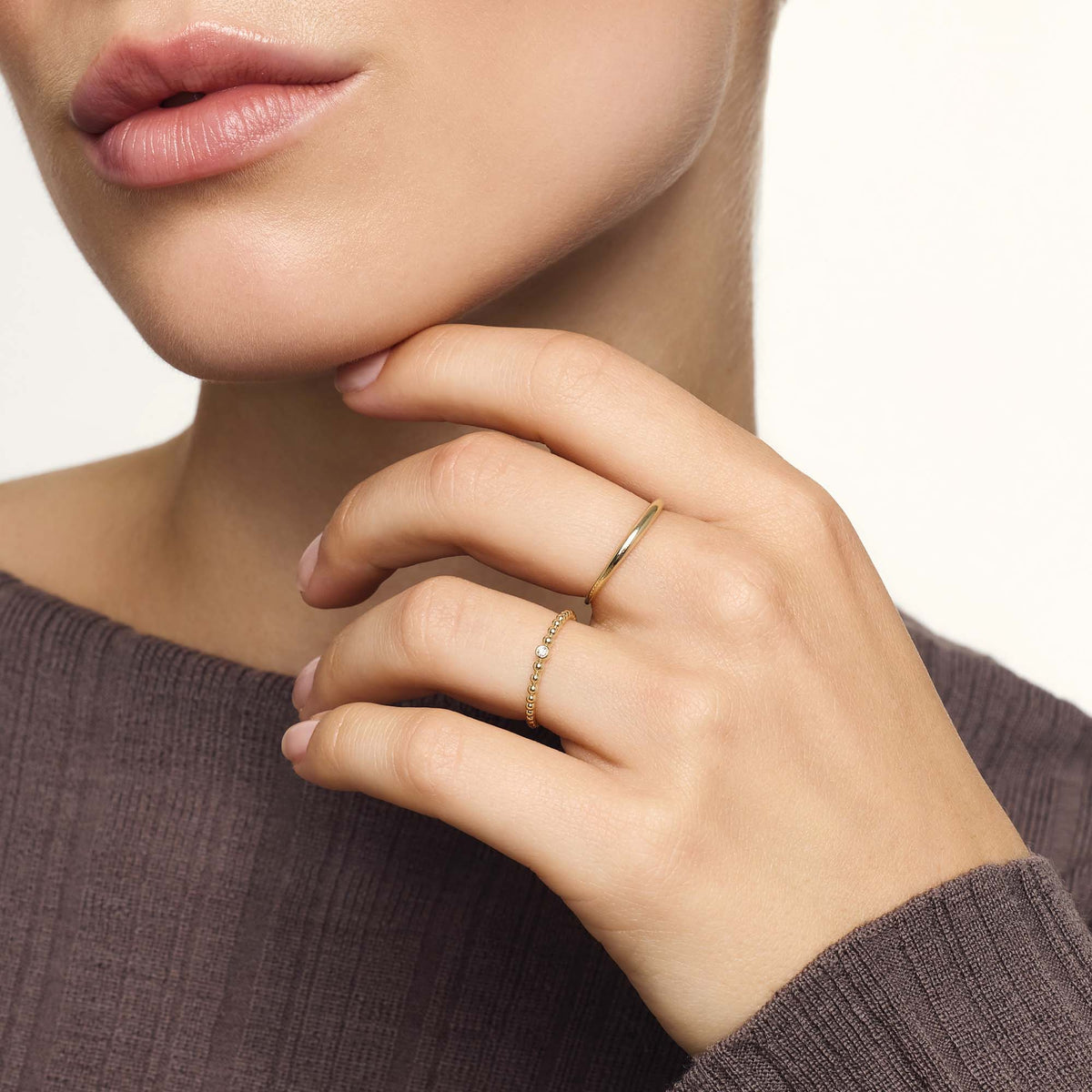 Slim Dome Bague | Or